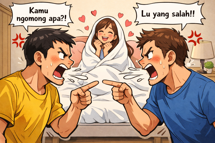 Pertengkaran seru di kamar tidur