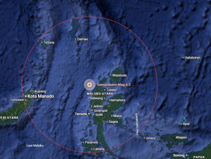 Gempa M 6,2 Guncang Pulau Doi, BMKG Pastikan Tak Berpotensi Tsunami
